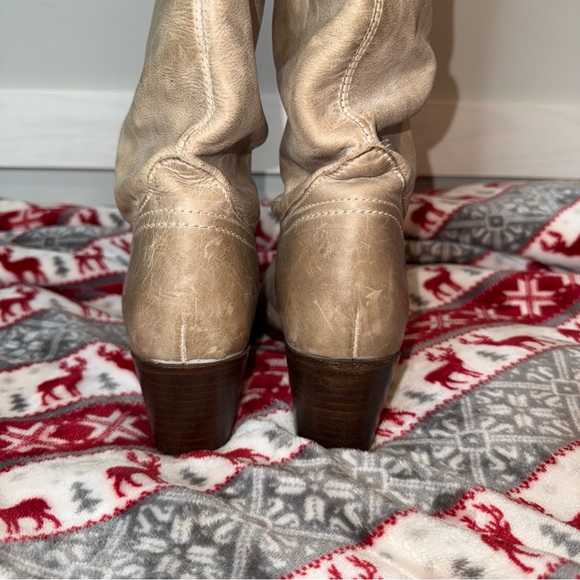 Frye Jane Light Tan Leather Boots